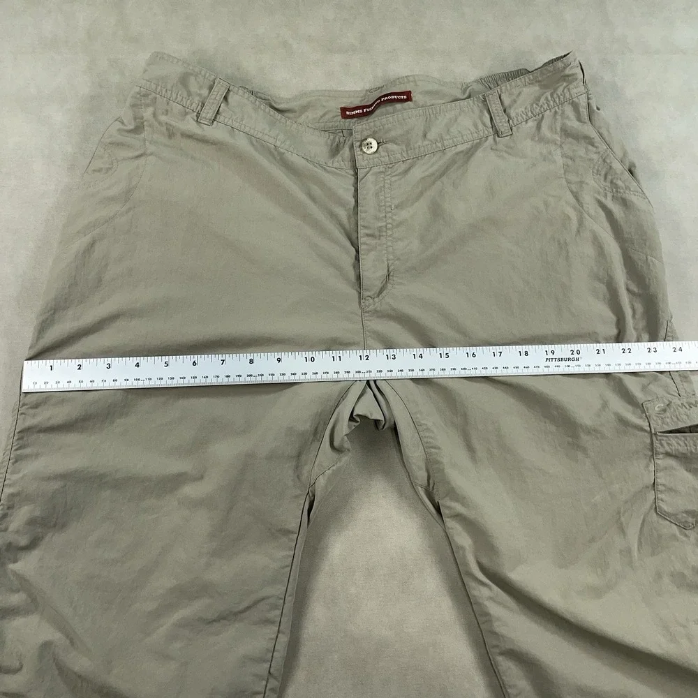 Simms Fishing Pants Mens XL Beige Nylon Cargo Pockets Outdoor Hiking‎ Travel